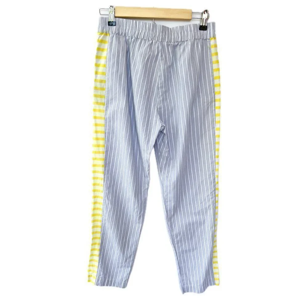 Sita Murt Yellow Gray White Striped 100% Cotton Striped PJ Pajama Pants